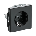 SCHUKO® Steckdosen-Einsatz Safety+ mit Schraubklemmen anthrazit - Plattform 63