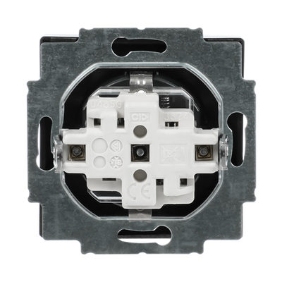 SCHUKO® Steckdosen-Einsatz Safety+ mit Schraubklemmen anthrazit - Plattform 63