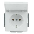 SCHUKO® Steckdosen-Einsatz mit Klappdeckel studioweiß - Plattform 63