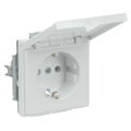 SCHUKO® Steckdosen-Einsatz mit Klappdeckel studioweiß - Plattform 63