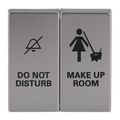 Wippe mit Aufdruck DO NOT DISTURB/MAKE UP ROOM für Schalter/Taster, 2-fach