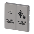 Wippe mit Aufdruck DO NOT DISTURB/MAKE UP ROOM für Schalter/Taster, 2-fach