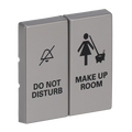 Wippe mit Aufdruck DO NOT DISTURB/MAKE UP ROOM für Schalter/Taster, 2-fach
