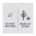 Wippe mit Aufdruck DO NOT DISTURB/MAKE UP ROOM für Schalter/Taster, 2-fach