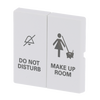 Wippe mit Aufdruck DO NOT DISTURB/MAKE UP ROOM für Taster, 2-fach studioweiß