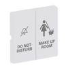 Wippe mit Aufdruck DO NOT DISTURB/MAKE UP ROOM für Taster, 2-fach studioweiß
