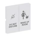 Wippe mit Aufdruck DO NOT DISTURB/MAKE UP ROOM für Schalter/Taster, 2-fach