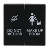 Wippe mit Aufdruck DO NOT DISTURB/MAKE UP ROOM für Taster, 2-fach schwarz matt