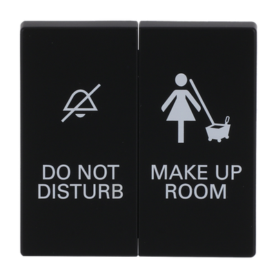 Wippe mit Aufdruck DO NOT DISTURB/MAKE UP ROOM für Schalter/Taster, 2-fach