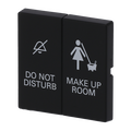 Wippe mit Aufdruck DO NOT DISTURB/MAKE UP ROOM für Schalter/Taster, 2-fach