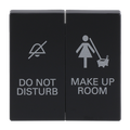 Wippe mit Aufdruck DO NOT DISTURB/MAKE UP ROOM für Schalter/Taster, 2-fach