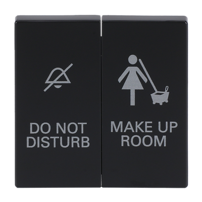 Wippe mit Aufdruck DO NOT DISTURB/MAKE UP ROOM für Taster, 2-fach anthrazit -