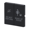 Wippe mit Aufdruck DO NOT DISTURB/MAKE UP ROOM für Schalter/Taster, 2-fach