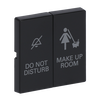 Wippe mit Aufdruck DO NOT DISTURB/MAKE UP ROOM für Taster, 2-fach anthrazit -