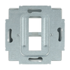 Zentralscheibe mit Tragring Modular-Jack-Einsatz, Keystone 2-fach edelstahl -