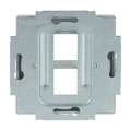 Zentralscheibe mit Tragring Modular-Jack-Einsatz, Keystone 2-fach edelstahl -