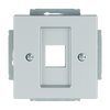 Zentralscheibe Modular-Jack-Einsatz, Keystone 1-fach alusilber - Plattform 63  