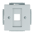 Zentralscheibe Modular-Jack-Einsatz, Keystone 1-fach alusilber - Plattform 63
