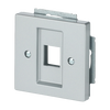 Zentralscheibe Modular-Jack-Einsatz, Keystone 1-fach alusilber - Plattform 63  