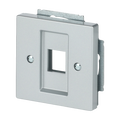 Zentralscheibe Modular-Jack-Einsatz, Keystone 1-fach alusilber - Plattform 63