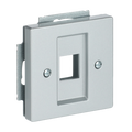 Zentralscheibe Modular-Jack-Einsatz, Keystone 1-fach alusilber - Plattform 63