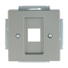 Zentralscheibe Modular-Jack-Einsatz, Keystone 1-fach edelstahl - pur edelstahl 