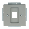 Zentralscheibe Modular-Jack-Einsatz, Keystone 1-fach edelstahl - pur edelstahl