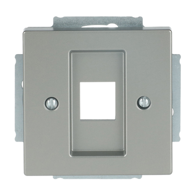 Zentralscheibe Modular-Jack-Einsatz, Keystone 1-fach edelstahl - pur edelstahl 