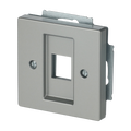 Zentralscheibe Modular-Jack-Einsatz, Keystone 1-fach edelstahl - pur edelstahl