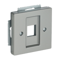 Zentralscheibe Modular-Jack-Einsatz, Keystone 1-fach edelstahl - pur edelstahl