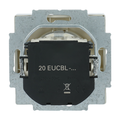 SCHUKO® Steckdosen-Einsatz Safety+ mit LED Kontrolllicht /grün alusilber -