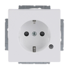 SCHUKO® Steckdosen-Einsatz Safety+ mit LED Kontrolllicht /grün studioweiß matt