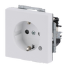 SCHUKO® Steckdosen-Einsatz Safety+ mit LED Kontrolllicht /grün studioweiß matt