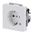 SCHUKO® Steckdosen-Einsatz Safety+ mit LED Kontrolllicht /grün studioweiß matt