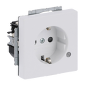SCHUKO® Steckdosen-Einsatz Safety+ mit LED Kontrolllicht /grün studioweiß matt
