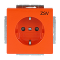 SCHUKO® Steckdosen-Einsatz mit Aufdruck ZSV Safety+ orange - Plattform 63