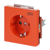 SCHUKO® Steckdosen-Einsatz mit Aufdruck ZSV Safety+ orange - Plattform 63