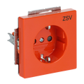 SCHUKO® Steckdosen-Einsatz mit Aufdruck ZSV Safety+ orange - Plattform 63