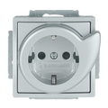 Busch-Servicesteckdose® SCHUKO® Steckdosen-Einsatz Safety+ alusilber -
