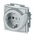 Busch-Servicesteckdose® SCHUKO® Steckdosen-Einsatz Safety+ alusilber -