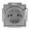 Busch-Servicesteckdose® SCHUKO® Steckdosen-Einsatz Safety+ edelstahl - pur