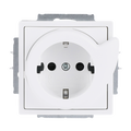 Busch-Servicesteckdose® SCHUKO® Steckdosen-Einsatz Safety+ studioweiß matt -