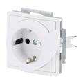 Busch-Servicesteckdose® SCHUKO® Steckdosen-Einsatz Safety+ studioweiß matt -
