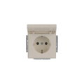 SCHUKO® Steckdosen-Einsatz Safety+ mit Klappdeckel ohne Spreize elfenbeinweiß -