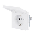 SCHUKO® Steckdosen-Einsatz Safety+ mit Klappdeckel mit Beschriftungsfeld