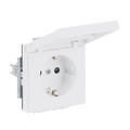SCHUKO® Steckdosen-Einsatz Safety+ mit Klappdeckel mit Beschriftungsfeld