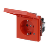 SCHUKO® Steckdosen-Einsatz Safety+ mit LED Kontrolllicht /grün mit Klappdeckel