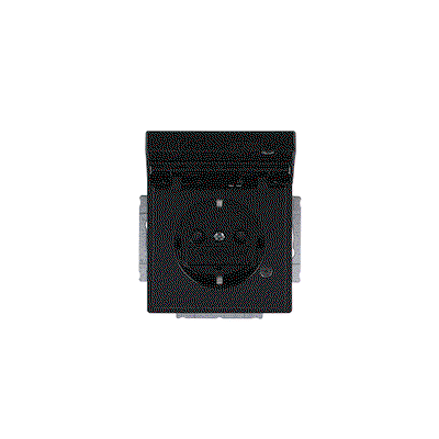 SCHUKO® Steckdosen-Einsatz Safety+ mit LED Kontrolllicht /grün mit Klappdeckel