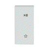 Wippe 2-fach links, mit Symbol "Play/Pause"   