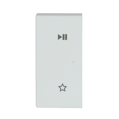 Wippe 2-fach links, mit Symbol "Play/Pause"   